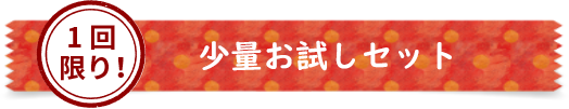 1回限り！少量お試しセット